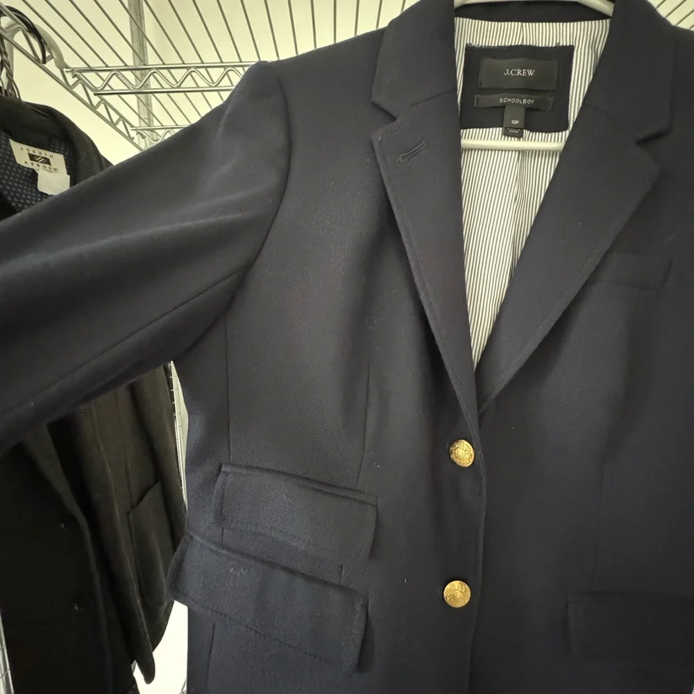 J. Crew Navy School Boy Blazer with Gold Buttons